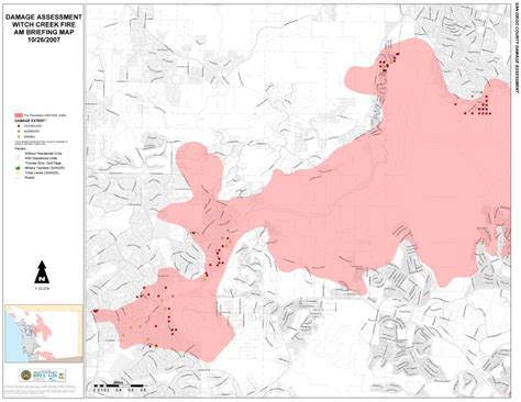 Witch creek fire map
